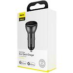 Фото Автомобільний зарядний пристрій Baseus CCBX-B0G 2*USB Black-Grey, QC3.0, 9A, 45W, Digital Display #1