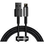 Фото Кабель Baseus CALWJ-01 Tungsten Gold, USB/Lightning, 1м, 2.4A, Black