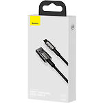Фото Кабель Baseus CALWJ-01 Tungsten Gold, USB/Lightning, 1м, 2.4A, Black #1