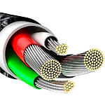 Фото Кабель Baseus CALWJ-01 Tungsten Gold, USB/Lightning, 1м, 2.4A, Black #8