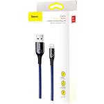 Фото Кабель Baseus CALCD-03 C-shaped Light Intelligent Power-off USB/Lightning 1м Blue 2.4A #3