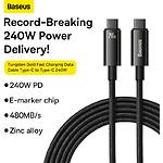 Зображення Кабель Baseus CAWJ040201 Tungsten Gold, Type-C/Type-C, 3м, 240W, Black #10 Фото Кабель Baseus CAWJ040201 Tungsten Gold, Type-C/Type-C, 3м, 240W, Black #10