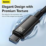 Зображення Кабель Baseus CAWJ040201 Tungsten Gold, Type-C/Type-C, 3м, 240W, Black #13 Фото Кабель Baseus CAWJ040201 Tungsten Gold, Type-C/Type-C, 3м, 240W, Black #13