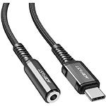 Звуковий перехідник ACEFAST C1-07 Black (6974316280606) USB Type-C male на 3.5mm female Audio - фото