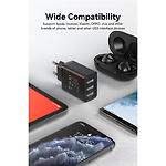 Фото Мережевий ЗП Vention (FEAB0-EU) 3 * USB-A, 2.4A, 12W, Black #1