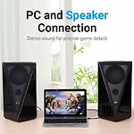 Фото Кабель Vention (BCLBD) 0.5м, Black, 3.5мм джек 3 pin/2 * RCA тюльпан #1