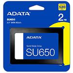 Зображення SSD A-Data ULTIMATE SU650 2TB 2.5" SATA III (ASU650SS-2TT-R) 520/450 Mb/s #1 Фото SSD A-Data ULTIMATE SU650 2TB 2.5" SATA III (ASU650SS-2TT-R) 520/450 Mb/s #1