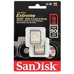 Фото SD HC 16Gb x 2 SanDisk Extreme Class 10 UHS-I U3 (SDSDXNE-016G-GNCI2) 90/40Mb/s, комплект 2 шт #2