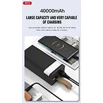 Фото Зовнішній акумулятор Power Bank XO PR130 Black, 40000mAh, 2x USB-A, QC 3.0, 22.5W, ліхтарик #5