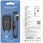 Зображення Мережевий ЗП BOROFONE BA20A Black (6931474702135) 1*USB-A, 2.1A + Cable micro-USB #1 Фото Мережевий ЗП BOROFONE BA20A Black (6931474702135) 1*USB-A, 2.1A + Cable micro-USB #1