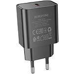 Фото Мережевий ЗП BOROFONE BA71A Black (6974443387957) 1*USB-C, QC, PD20W