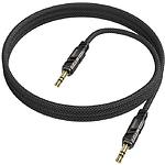 Фото Звуковий перехідник BOROFONE BL22 Black (6941991117725) 3.5mm male на 3.5mm male AUX Audio, 1м, TPE #2