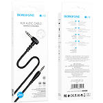 Фото Кабель BOROFONE BL10 Black (6974443382181) Аудіо 3.5мм джек/3.5мм джек, AUX кабель 2м, PVC #1