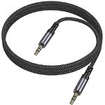 Фото Звуковий перехідник BOROFONE BL24 Grey (6941991118968) 3.5mm male на 3.5mm male AUX Audio, 1м, nylon #2