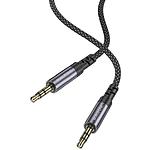 Фото Звуковий перехідник BOROFONE BL24 Grey (6941991118968) 3.5mm male на 3.5mm male AUX Audio, 1м, nylon #4