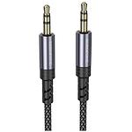 Фото Звуковий перехідник BOROFONE BL24 Grey (6941991118968) 3.5mm male на 3.5mm male AUX Audio, 1м, nylon #5