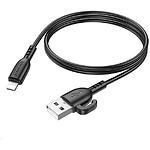 Фото Кабель BOROFONE BX91 Black (6974443389883) USB/Lightning, 1м, 2.4A, PVC, PVC connectors