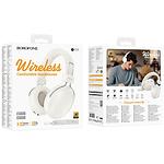 Фото BOROFONE BO33 Melody Milky White (6941991120091) Bluetooth навушники з мікрофоном з оголов'ям #1