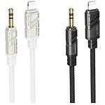 Фото Звуковий перехідник BOROFONE BL22 Black (6941991117749) Lightning male на AUX 3.5mm male Audio, 1м #2