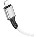 Зображення Кабель BOROFONE BX83 White (6974443386363) USB/Lightning, 1м, 2.4A, silicone #2 Фото Кабель BOROFONE BX83 White (6974443386363) USB/Lightning, 1м, 2.4A, silicone #2