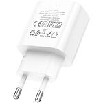 Фото Мережевий ЗП BOROFONE BA81A White (6941991108181) 1*USB-C, QC, PD 20W #6