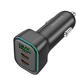 Зображення Автомобільний зарядний пристрій BOROFONE BZ28C Black (6941991110870) 2*USB-C+USB-A,PD60W,Fast Charge #3 Фото Автомобільний зарядний пристрій BOROFONE BZ28C Black (6941991110870) 2*USB-C+USB-A,PD60W,Fast Charge #3