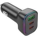 Зображення Автомобільний зарядний пристрій BOROFONE BZ28C Black (6941991110870) 2*USB-C+USB-A,PD60W,Fast Charge #4 Фото Автомобільний зарядний пристрій BOROFONE BZ28C Black (6941991110870) 2*USB-C+USB-A,PD60W,Fast Charge #4