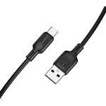 Кабель BOROFONE BX113 Black (6941991115554) USB/Type-C, 3м, 3A, silicone - фото