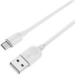 Фото Кабель BOROFONE BX14 White (6957531090014) USB/Micro-USB, 2м, 2.4A, PVC, TPE connectors #2