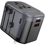 фото Мережевий ЗП BOROFONE BAC13 Black (6941991117169) 2*USB-A + USB-C, QC3.0, PD 20W, вилки US,EU,UK,AUS