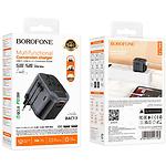 Фото Мережевий ЗП BOROFONE BAC13 Black (6941991117169) 2*USB-A + USB-C, QC3.0, PD 20W, вилки US,EU,UK,AUS #1