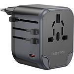 Фото Мережевий ЗП BOROFONE BAC13 Black (6941991117169) 2*USB-A + USB-C, QC3.0, PD 20W, вилки US,EU,UK,AUS #3