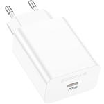 Фото Мережевий ЗП BOROFONE BA21A Pro White (6941991111402) 1*USB-C, QC, PD 20W #2