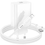 Фото Мережевий ЗП BOROFONE BA21A Pro White (6941991111419) 1*USB-C, QC, PD 20W, Cable Lightning #5