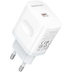 Фото Мережевий ЗП BOROFONE BA99A White (6941991121357) 1*USB-C, QC, PD 20W