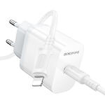 Зображення Мережевий ЗП BOROFONE BA99A White (6941991121364) 1*USB-C, QC, PD 20W, Cable Lightning #2 Фото Мережевий ЗП BOROFONE BA99A White (6941991121364) 1*USB-C, QC, PD 20W, Cable Lightning #2
