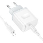 Зображення Мережевий ЗП BOROFONE BA99A White (6941991121364) 1*USB-C, QC, PD 20W, Cable Lightning #4 Фото Мережевий ЗП BOROFONE BA99A White (6941991121364) 1*USB-C, QC, PD 20W, Cable Lightning #4