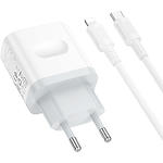 Зображення Мережевий ЗП BOROFONE BA99A White (6941991121364) 1*USB-C, QC, PD 20W, Cable Lightning #5 Фото Мережевий ЗП BOROFONE BA99A White (6941991121364) 1*USB-C, QC, PD 20W, Cable Lightning #5