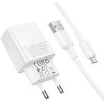 Фото Мережевий ЗП BOROFONE BAS71A White (6941991122606) 1*USB-A, 2.1A + Cable micro-USB #3