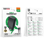 Фото Мережевий ЗП BOROFONE BAS72A Black (6941991122651) 1*USB-A, QC3.0, 18W, Cable micro-USB #1