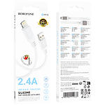 Фото Кабель BOROFONE BX115 White (6941991119637) USB/Lightning, 1м, 2.4A #1