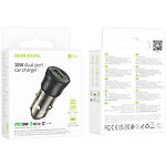 Фото Автомобільний зарядний пристрій BOROFONE BZ25 Black (6941991106965) USB-A+USB-C, QC3.0, PD20W, 38W #1
