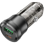 Фото Автомобільний зарядний пристрій BOROFONE BZ25 Black (6941991106965) USB-A+USB-C, QC3.0, PD20W, 38W #4