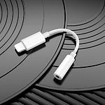 Фото Звуковий перехідник BOROFONE BV21 White (6941991111143) Lightning male на 3.5mm female Audio #8