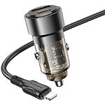 Фото Автомобільний зарядний пристрій BOROFONE BZ20 Black (6941991101564) USB-A+USB-C, QC3.0, PD20W, 38W #2