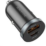 Фото Автомобільний зарядний пристрій BOROFONE BZ22 Black (6941991105180) USB-A+USB-C, QC3.0, PD30W