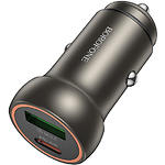 Фото Автомобільний зарядний пристрій BOROFONE BZ32A Metal gray (6941991118579) USB-A+USB-C, QC3.0, PD30W #2
