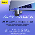 Фото Картрідер Baseus WKQX060013 Lite Series, SD/microSD, USB 3.0 #10