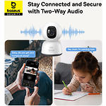 Фото Мережева камера Baseus Security P1 Indoor 2K White EU (S0TV012132) WiFi, 2304*1296, 108°, MicroSD #8