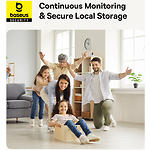 Фото Мережева камера Baseus Security P1 Indoor 2K White EU (S0TV012132) WiFi, 2304*1296, 108°, MicroSD #13